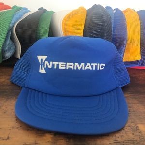 Vintage 80s streetwear INTERMATIC mesh trucker hat | USA